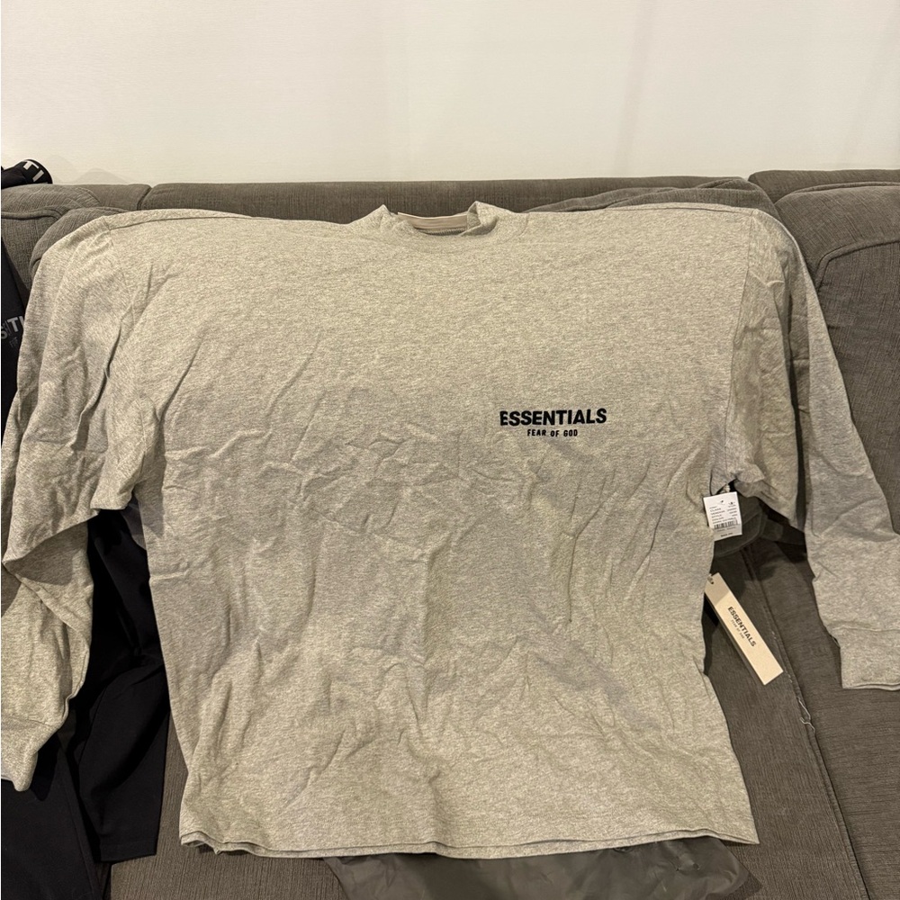 Essentials Heather Gray Long Sleeve Tee original packaging included